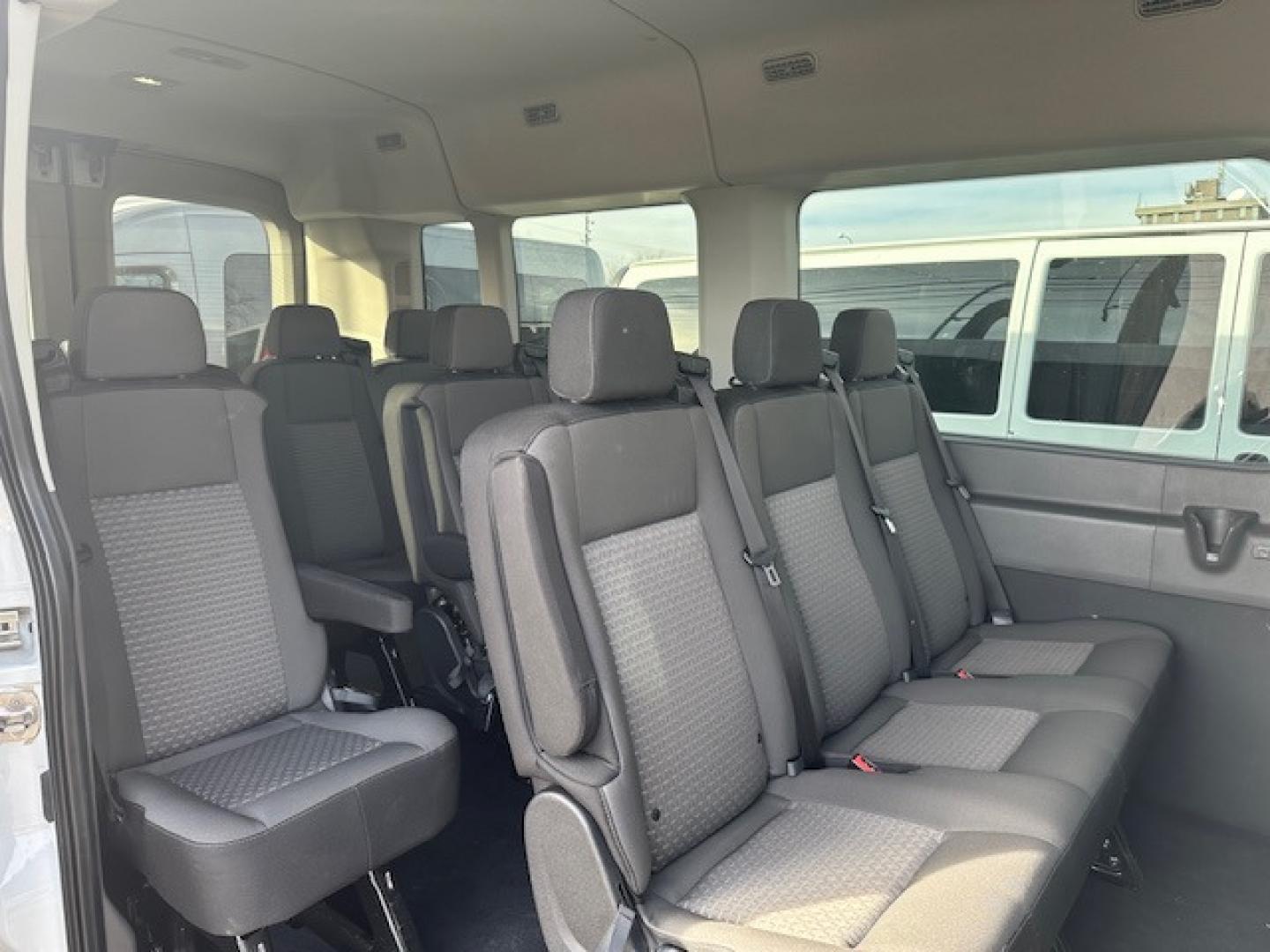 2022 White /Gray Ford Transit 350 Wagon Med. Roof XLT w/Sliding Pass. 148-in. WB (1FBAX9C85NK) with an 3.5L V6 DOHC 24V engine, 6A transmission, located at 3200 1st Avenue North, Billings, MT, 59101, (406) 245-9055, 45.779270, -108.510742 - This is One of Our Super Vehicles Available for Rent. 12 Passenger Seating, Power Heated Seats, Tilt Steering, Cruise Control, Air Conditioning, Towing, All Wheel Drive, Larger Fuel Tank, and Many More Custom Options! CarFax Dealer Auto Brokers of Montana/AA&A Auto Rental/Fox Car Rental Billings - Photo#2